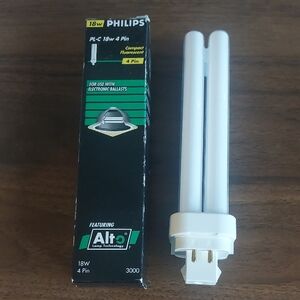 Philips 18W White Compact Fluorescent Bulb